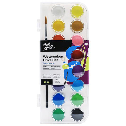 WATERCOLOUR CAKE SET 17PC MM