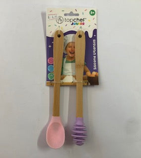 SPOON BAKING FOR KIDS SILICONE/BAMBOO