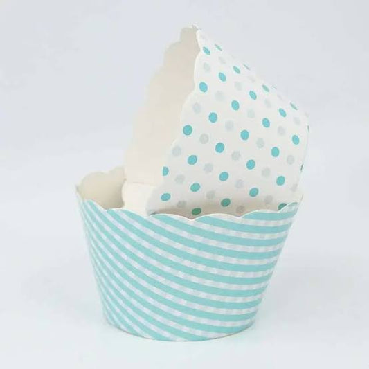 BAKING CUPS BABY BLUE 8PC