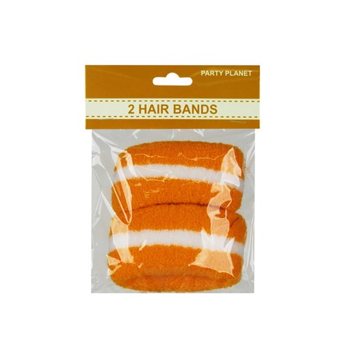 HAIR BAND STRIPE 2PK ORANGE