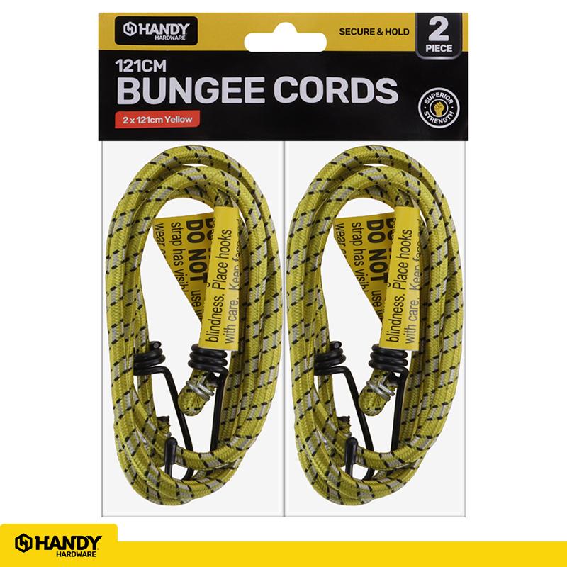 BUNGEE CORD BLK/YELLOW 121CM 2PC