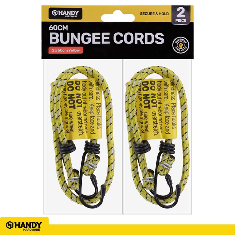 BUNGEE CORD BLK/YELLOW 60CM 2PC