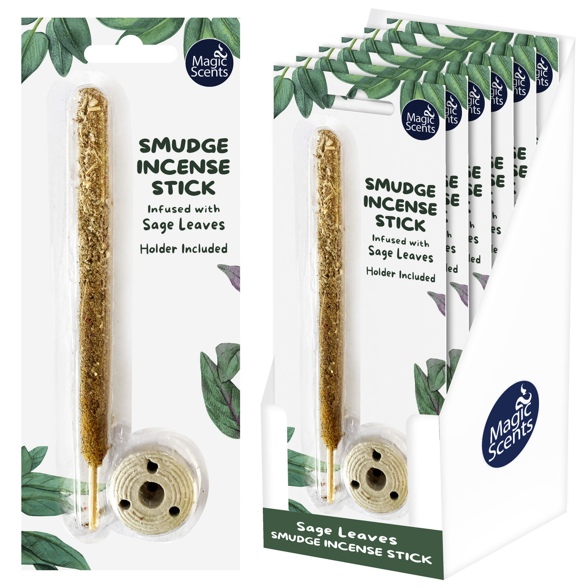 SMUDGE INCENSE W/SAGE LEAVES