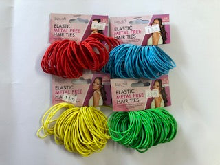 HAIR TIES ASST SOLID CLRS PK60
