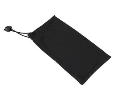 GLASSES CASE BLACK MICROFIBRE SOFT