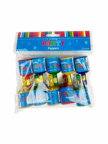 PARTY POPPERS 10PK