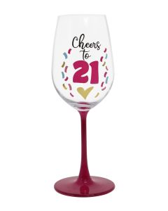 21 CHEERS TO WINE GLASS