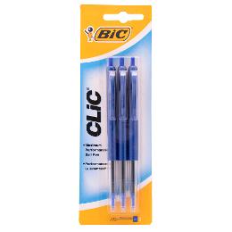 PENS BALLPOINT BIC 3PK BLUE