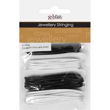 WAX CORD 8M BLACK/WHITE