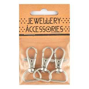 SNAP CLASP SILVER SQR BASE 3PC