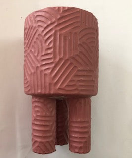 PLANTER W/LEGS PINK TALL