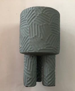 PLANTER W/LEGS BLUE TALL