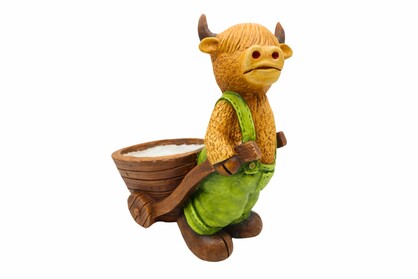 HIGHLAND COW PLANTER 38X20X38CM