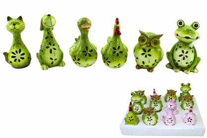 ANIMALS GREEN 17CM ASST