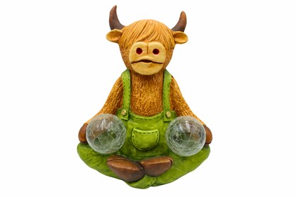 HIGHLAND COW SOLAR 31X22X39CM