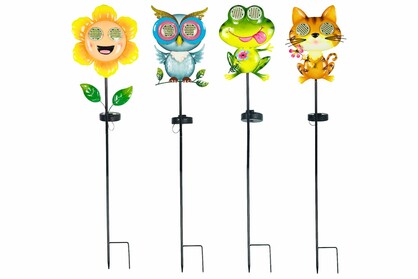 SOLAR FLWR/FRIG/OWL/CAT W/ANIMATED EYES