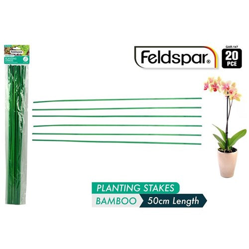 BAMBOO STAKES 50CM X 4MM 20PC