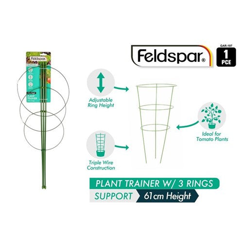 PLANT SUPPORT W/3 RINGS 61CM