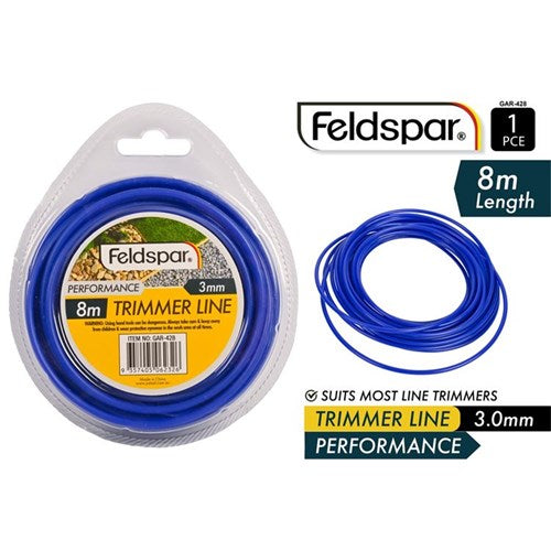 TRIMMER LINE 8M X 3MM BLUE