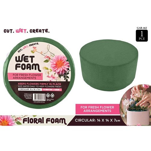 FLORAL FOAM CYLINDER WET 14X7CM