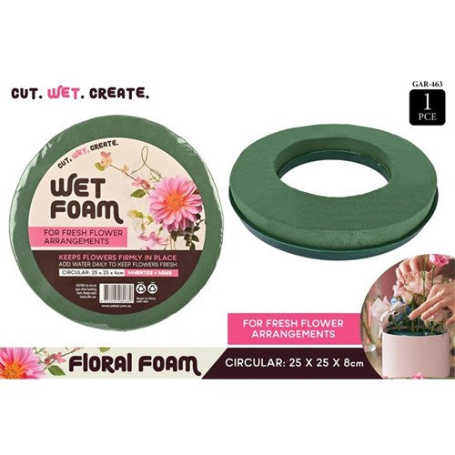 FLORAL FOAM RING W/STAND 4X25CM