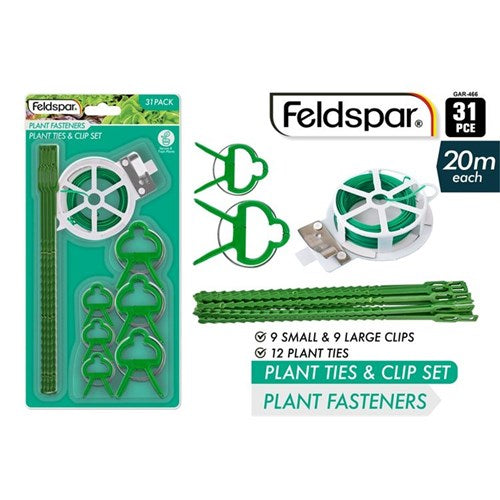 PLANT BINDING & CLIP SET 20M 31PC