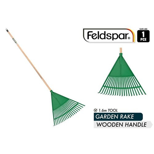 RAKE GARDEN 1.6M W/WOODEN HANDLE