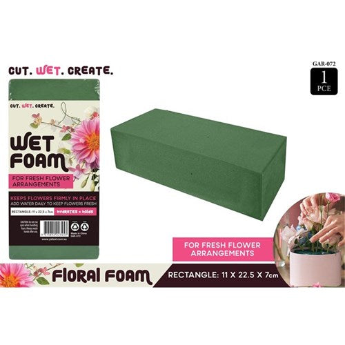 FLORAL FOAM BRICK WET 15X15X7CM