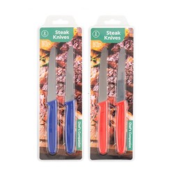 STEAK KNIVES PK2 ASST CLRS