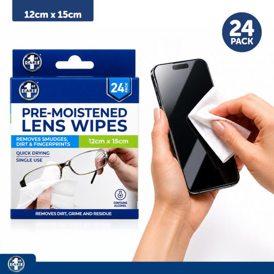 LENS CLEANING WIPES PRE WET 24PK