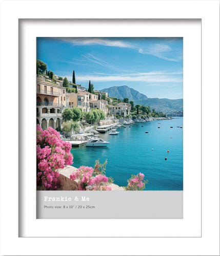 PHOTO FRAME WOOD SPLIT LEVEL WHITE 8X10