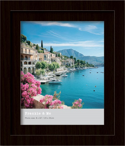 PHOTO FRAME WOOD SPLIT LEVEL BLACK 8X10
