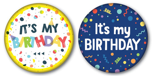 BADGE B'DAY ASST GENERAL 5CM