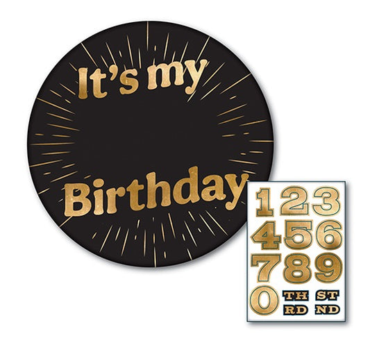 BADGE B'DAY 10CM AGE FORMAL