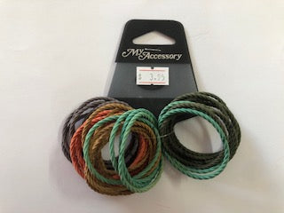 HAIR TIES 30PK WARM CLRS TWISTED