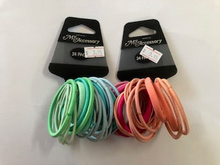 HAIR TIES 24PK TONAL ASST
