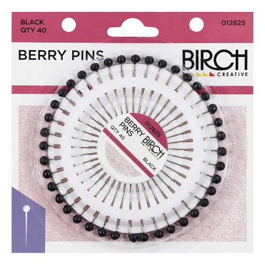 PINS BERRY ROSETTE BLACK