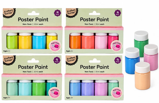 POSTER PAINT MACARON 4PK