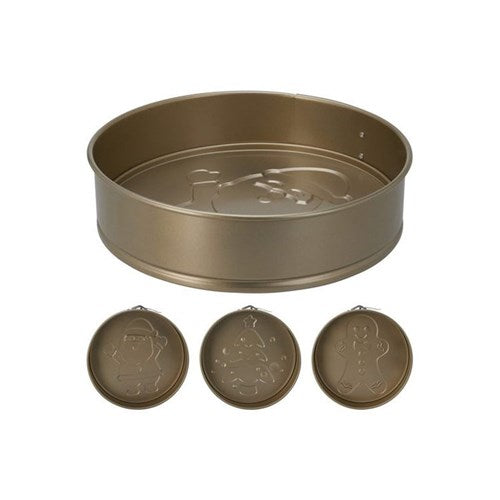 XMAS SPRINGFORM CAKE TIN ASST