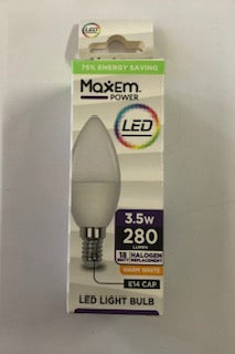 LIGHT BULBS 3.5W LED COOL WHITE E14