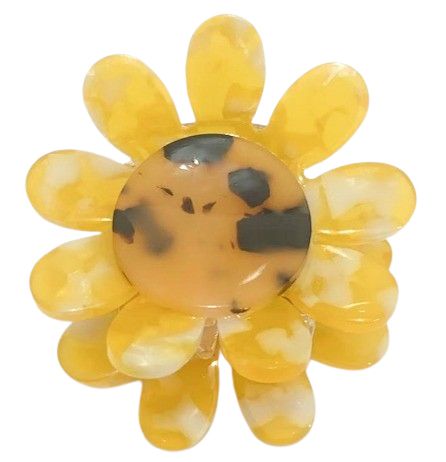 CLAW CLIP SUNFLOWER ORANGE & BROWN