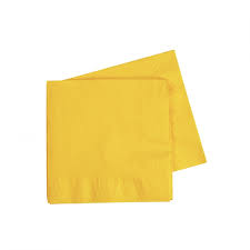 NAPKINS 33X33CM YELLOW