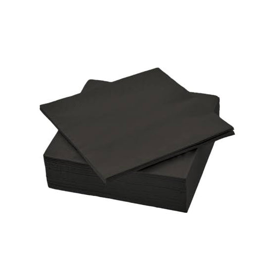 NAPKINS 33X33CM BLACK