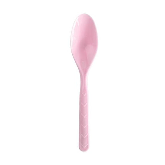 SPOONS PLASTIC REUSABLE 18PC BABY PINK