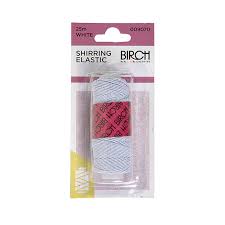 SHIRRING ELASTIC WHITE