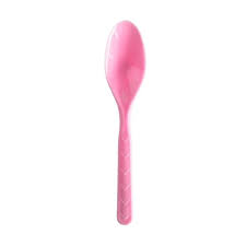 SPOONS PLASTIC REUSABLE 18PC HOT PINK