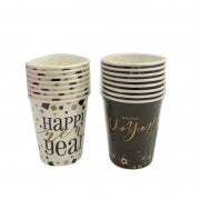 NEW YEAR PAPER CUPS PK8