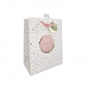 GIFT BAG MED BALLOONS GOLD STAMP