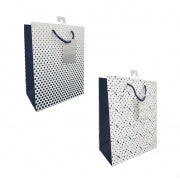 GIFT BAG MED BLUE PATTERNS