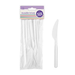 KNIVES REUSABLE WHITE 12PK